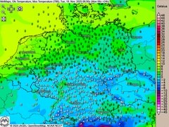 Lokal frostiger Start in den Dienstag